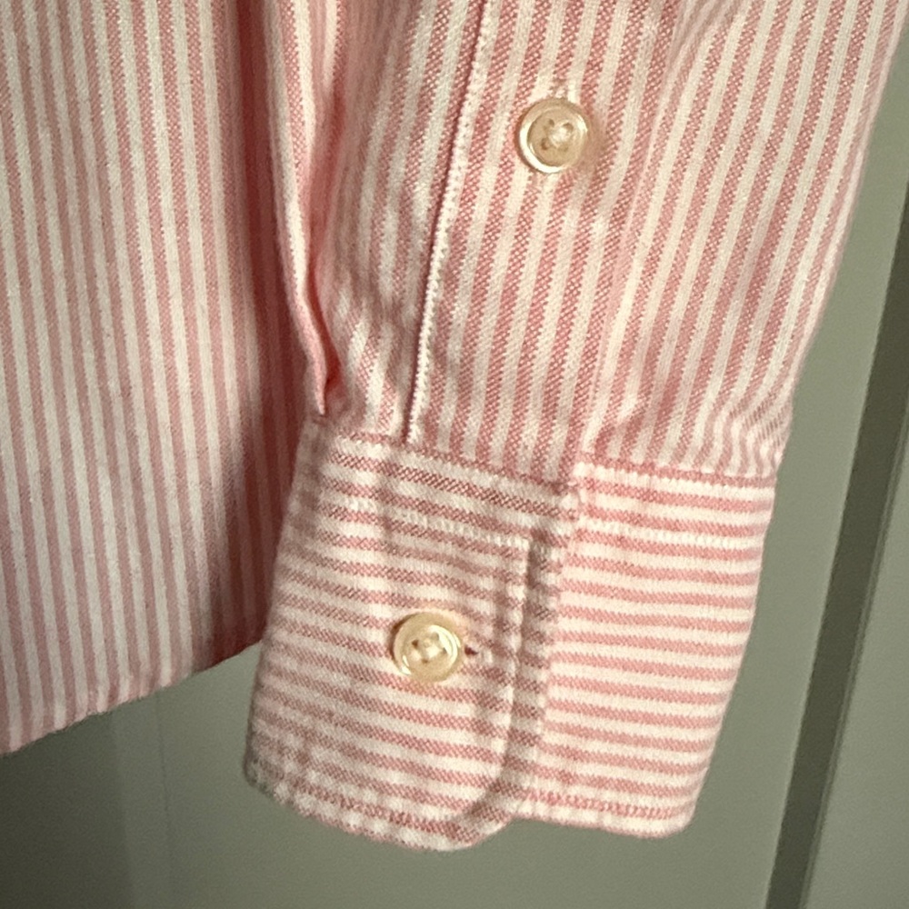 Ralph Lauren Pink and White Striped Dress Shirt - Picture 4 of 6